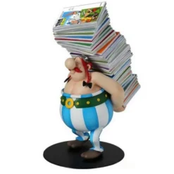 Asterix Collectoys Statue Obelix trägt Bücherstapel 21 cm