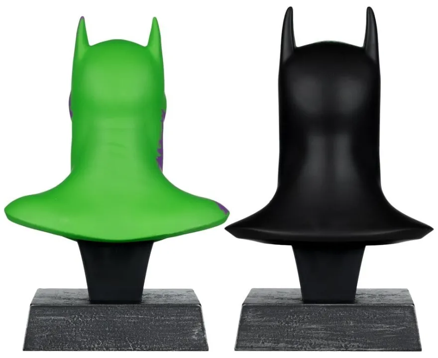 Batman DC Direct Mini-Replik 1/3 2er-Pack Batman Masken Hush & Knightfall (Jokerized) (Gold Label) 1