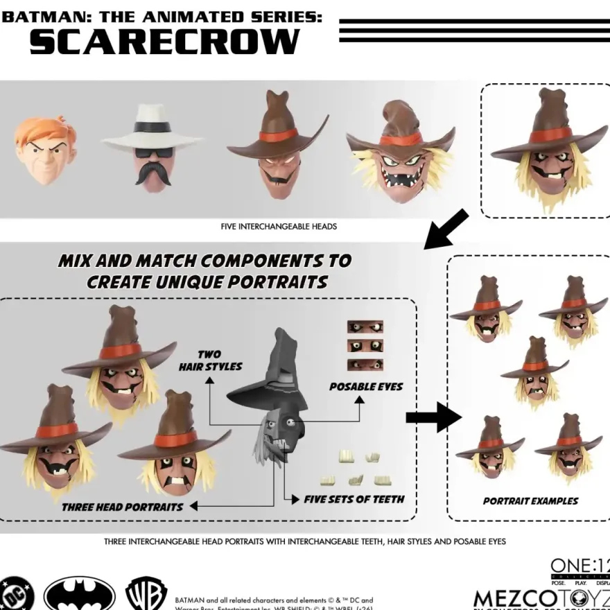Batman: The Animated Series Actionfigur 1/12 Scarecrow 17 cm