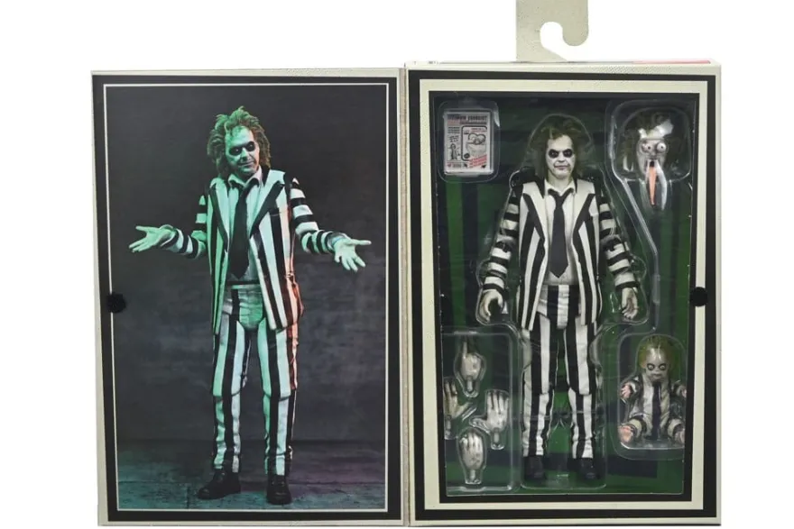 Beetlejuice Beetlejuice Actionfigur 7 Scale Ultimate Striped Suit Beetlejuice 18 cm