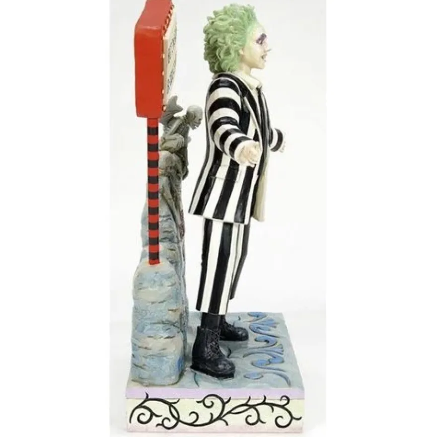 Beetlejuice LED Sign and Gravestone by Jim Shore Statue