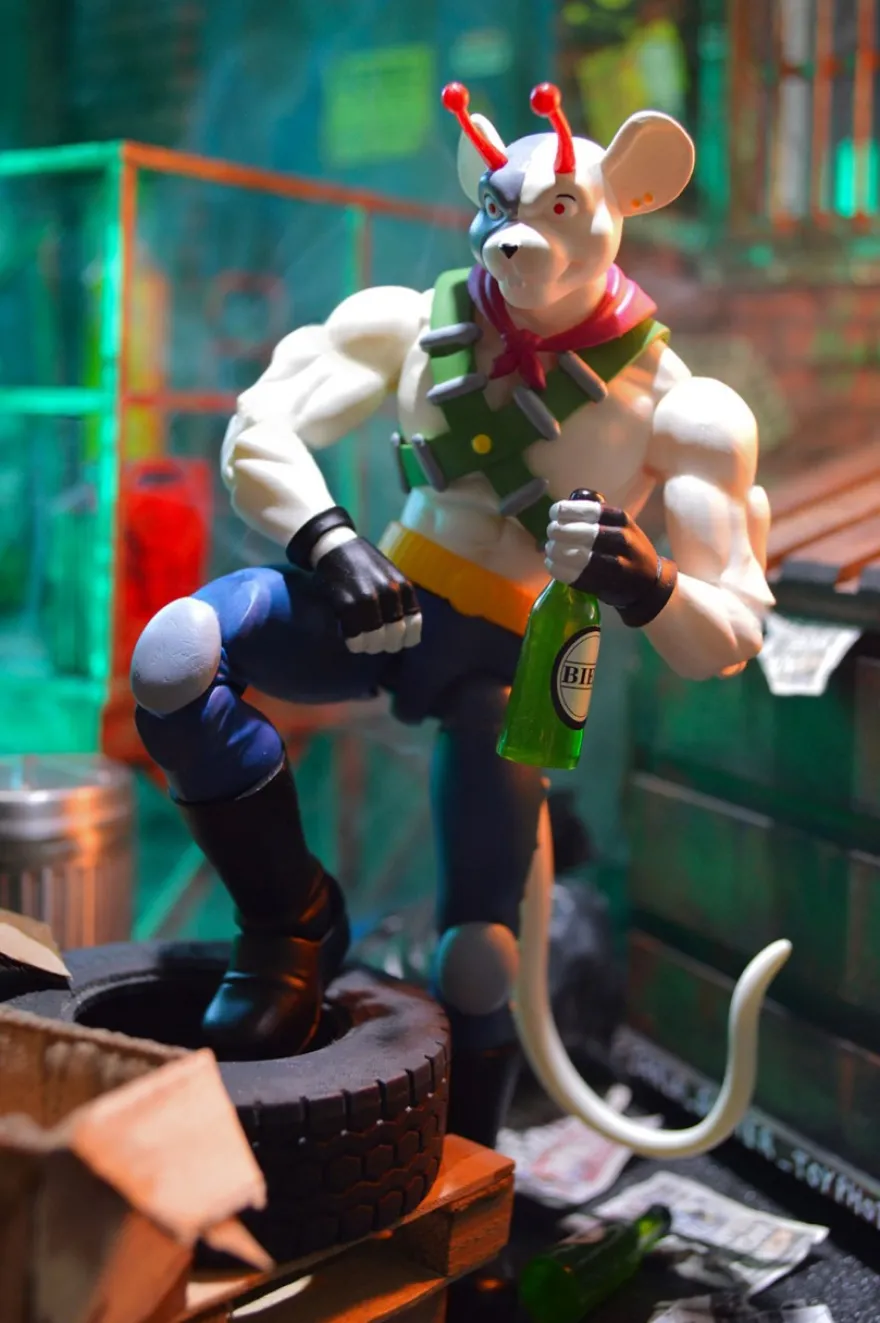 Biker Mice from Mars Actionfiguren Set - Throttle, Vinnie & Modo