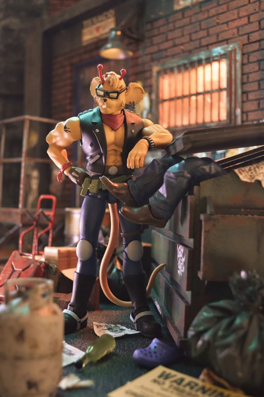 Biker Mice from Mars Actionfiguren Set - Throttle, Vinnie & Modo