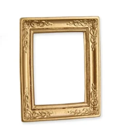Bilderrahmen aus Kunststoff - 1:12 - gold - 6,5 x 5,5 cm