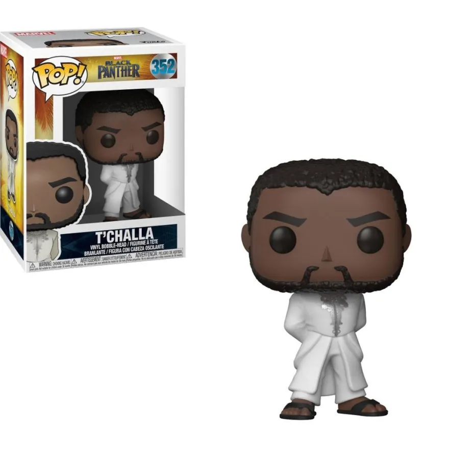 Black Panther POP! Vinyl Figur T'Challa Robe (White) 9 cm