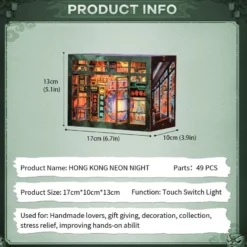 Book Nook Hong Kong Neon Light 13 x 17 cm