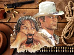 Bud Spencer & Terence Hill 3D Blechschild Bud & Terence 45 x 45 cm