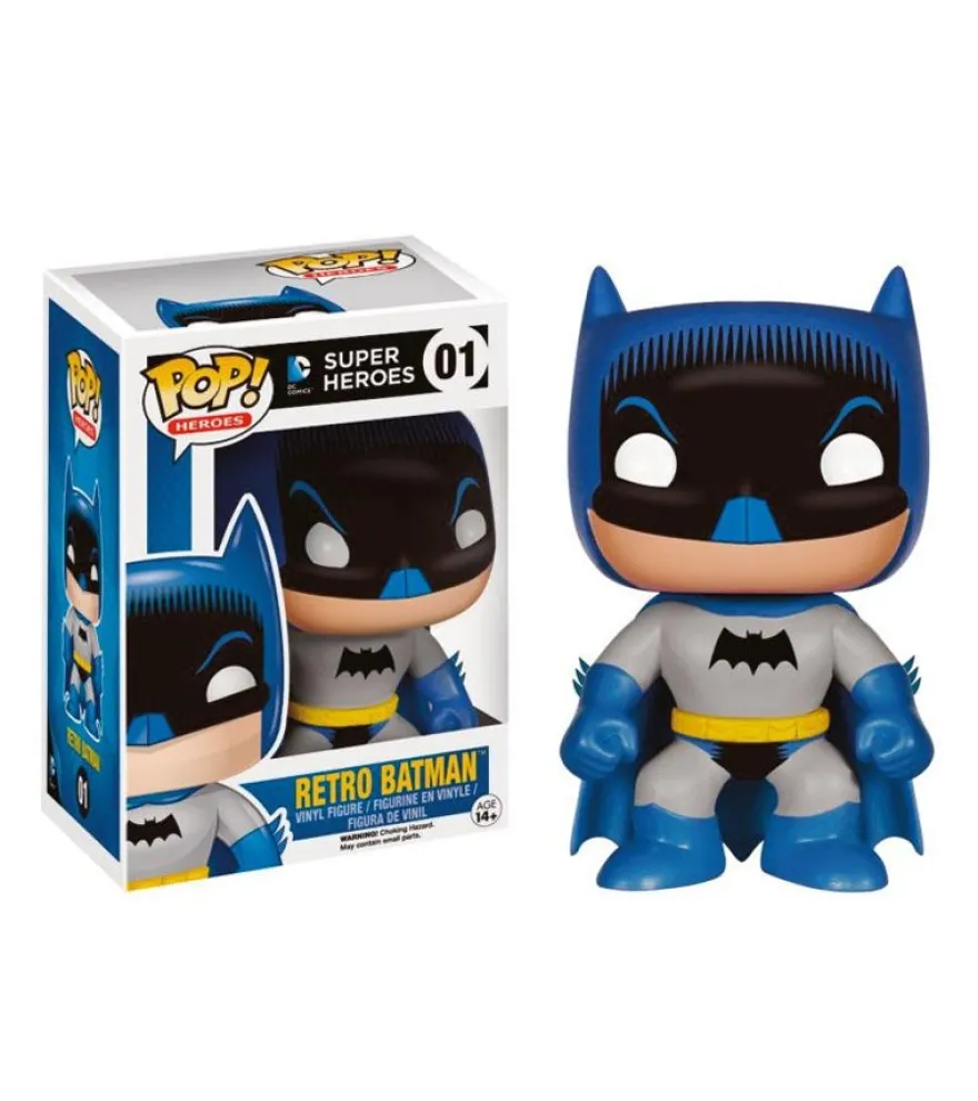 B-Ware DC Comics POP! Heroes Vinyl Figur Retro Batman 9 cm - defekte Verpackung