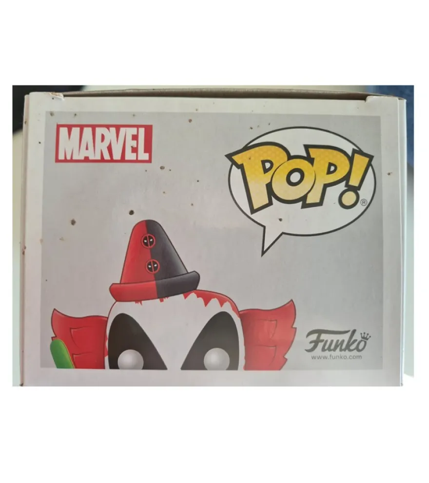 B-Ware Deadpool Funko Pop! Vinylfigur Deadpool Clown - schmutzige Verpackung