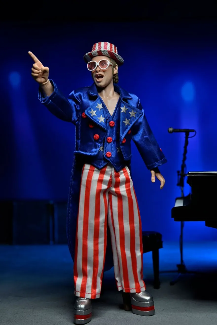 B-Ware: Elton John Retro Actionfigur Elton John (Live 1976) - Eingedrückte Verpackung
