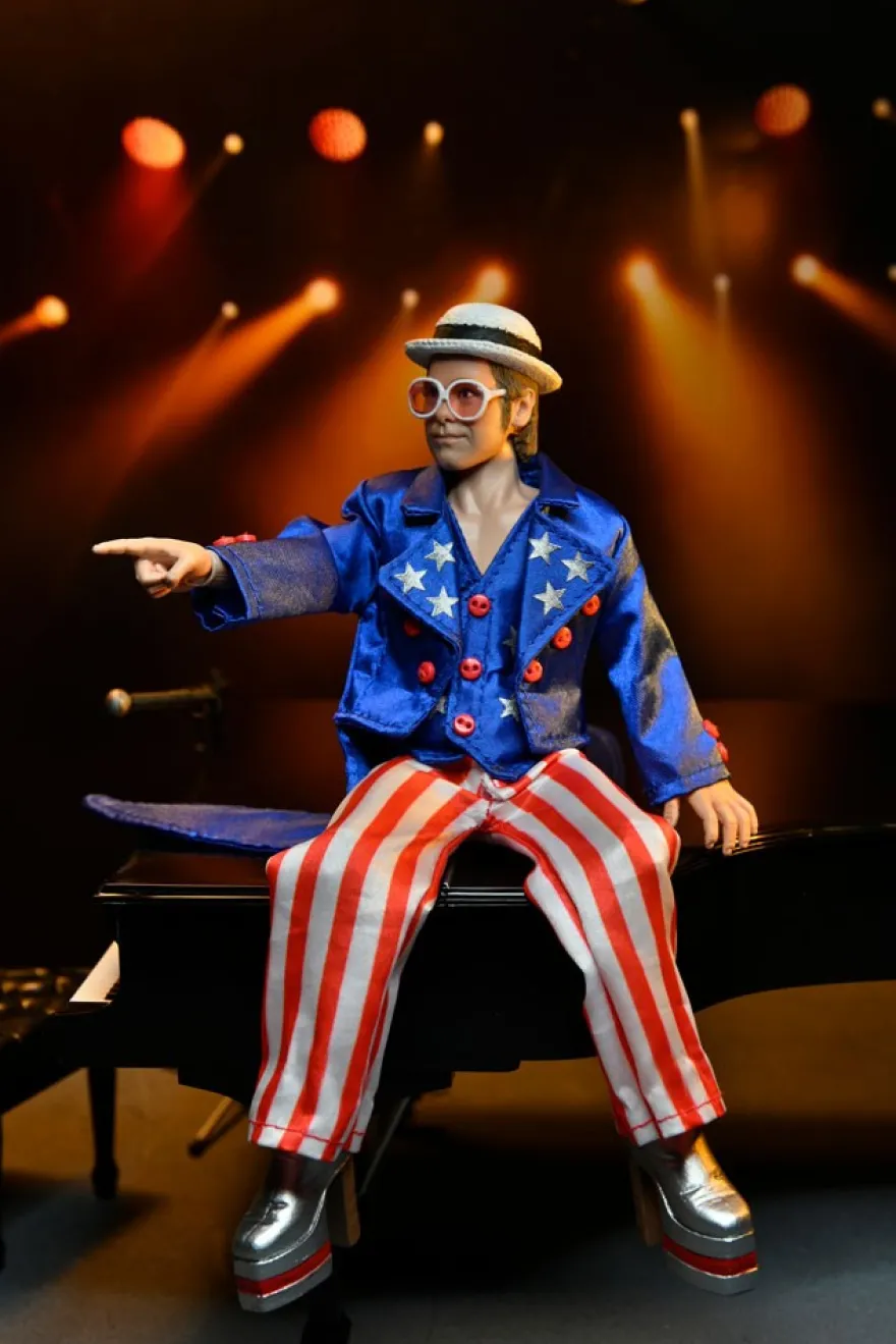 B-Ware: Elton John Retro Actionfigur Elton John (Live 1976) - Eingedrückte Verpackung