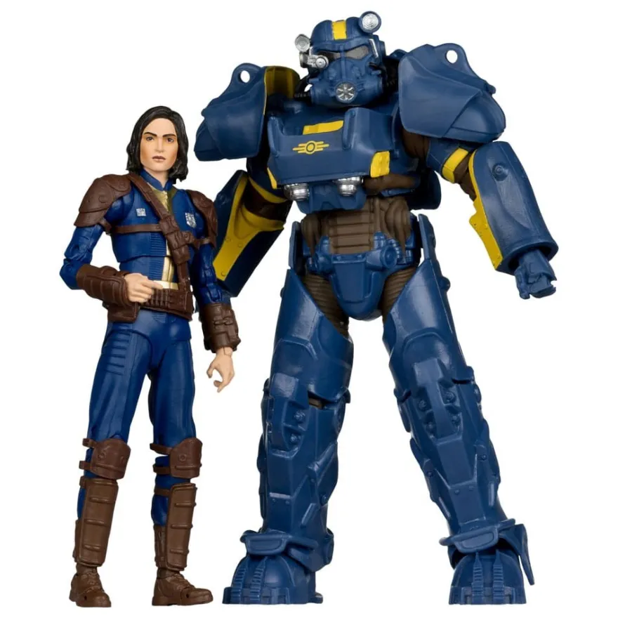 B-Ware Fallout 4 Statuen 2er-Pack T-60 Vault Tec & Sole Survivor 18 cm - defekte Verpackung