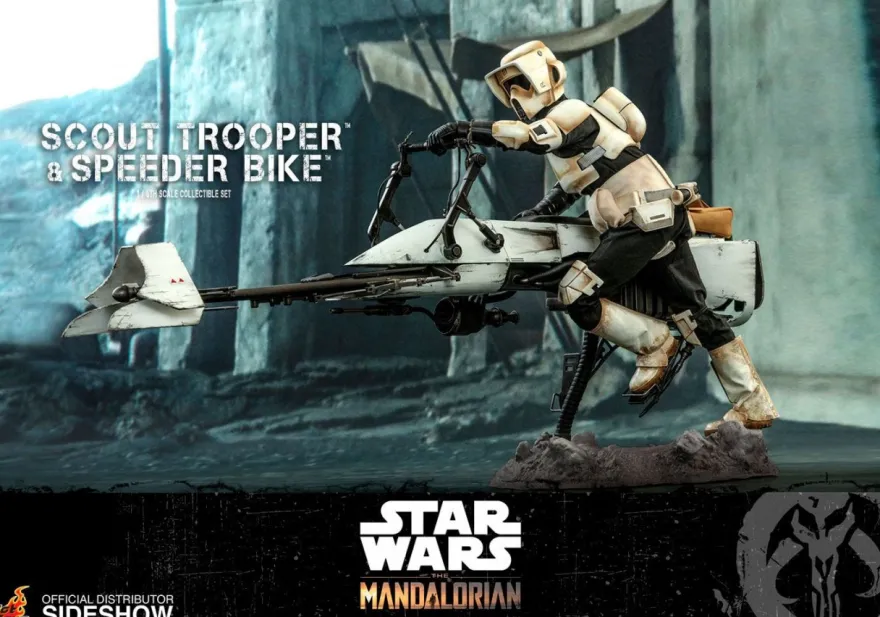 B-Ware Star Wars The Mandalorian Television Masterpiece Actionfigur 1/6 Scout Trooper & Speeder Bike