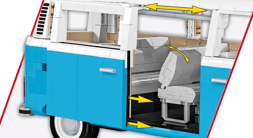 Cars Scale 1:12 - Volkswagen Transporter T2B Bus