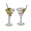 Cocktailgläser mit Oliven - Kunststoff - 1:12 - 2 Stück