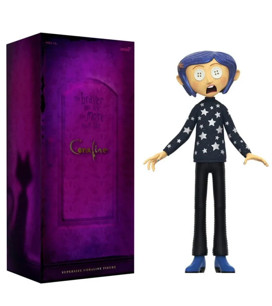 Coraline Supersize Vinyl Actionfigur Coraline (Button Eyes) 40 cm