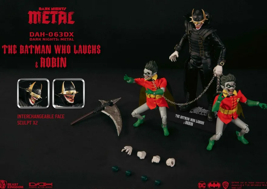 DC Comics: Dark Nights Death Metal - The Batman Who Laughs with Robin 1:9 Actionfiguren Set
