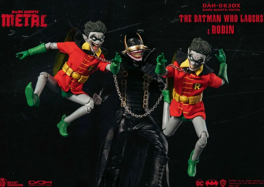 DC Comics: Dark Nights Death Metal - The Batman Who Laughs with Robin 1:9 Actionfiguren Set