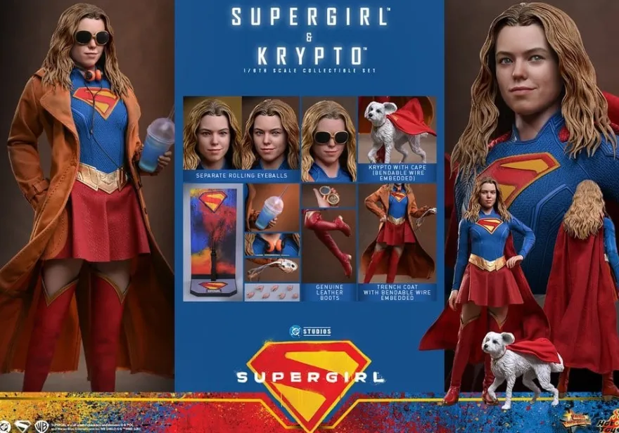 DC Comics Movie Masterpiece Actionfiguren Set Supergirl & Krypto 28 cm