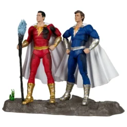 DC Multiverse Actionfiguren 2er-Pack Shazam (Battle Damage) & Freddie Freeman (Gold Label) 18 cm