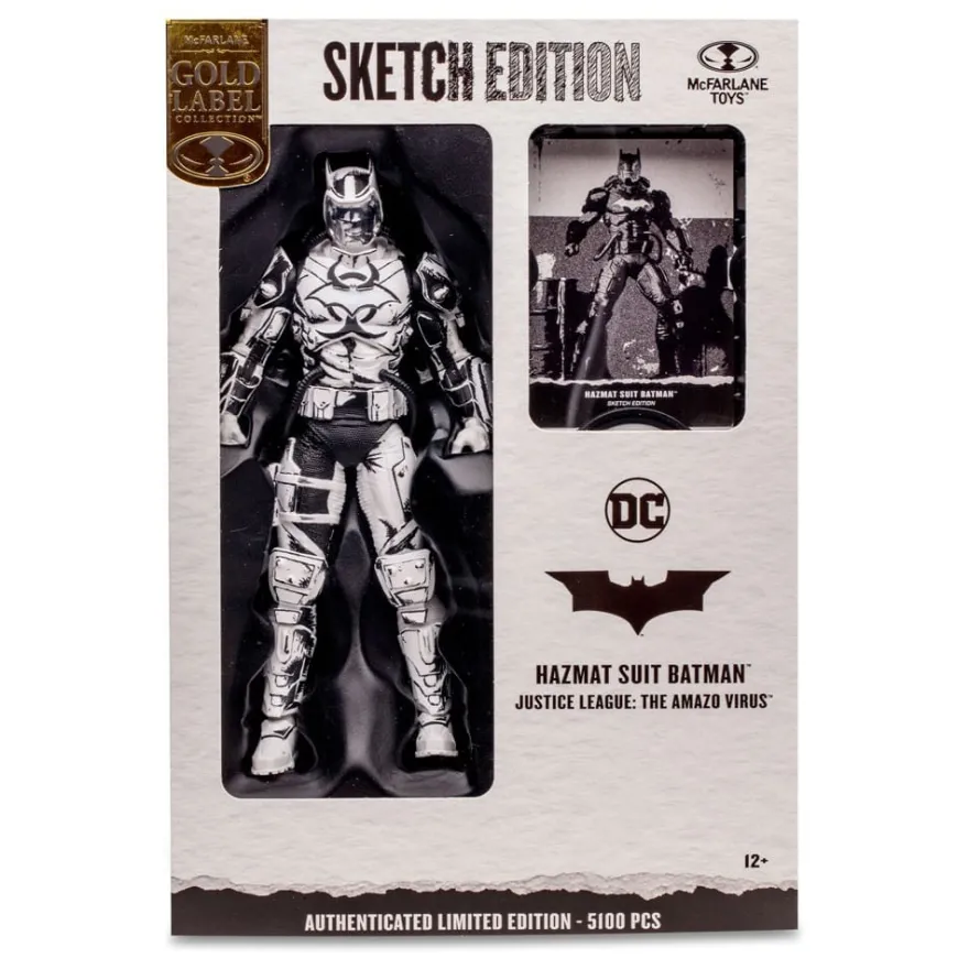 DC Multiverse Actionfigur Hazmat Suit Batman (Line Art) (Gold Label) 18 cm