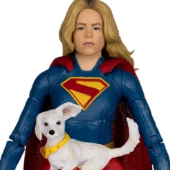 DC Multiverse Deluxe Theatrical Edition Wave 4 Supergirl Movie Supergirl and Baby Krypto Actionfigur