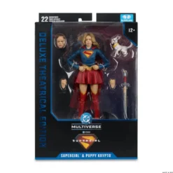 DC Multiverse Deluxe Theatrical Edition Wave 4 Supergirl Movie Supergirl and Baby Krypto Actionfigur