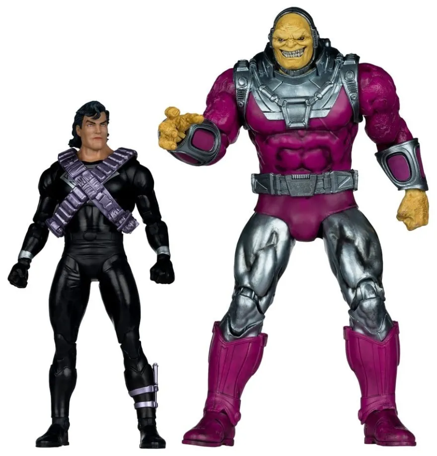 DC Multiverse Megafig Actionfigur 2er Pack Mongul vs Superman (Return of Superman) 25 cm