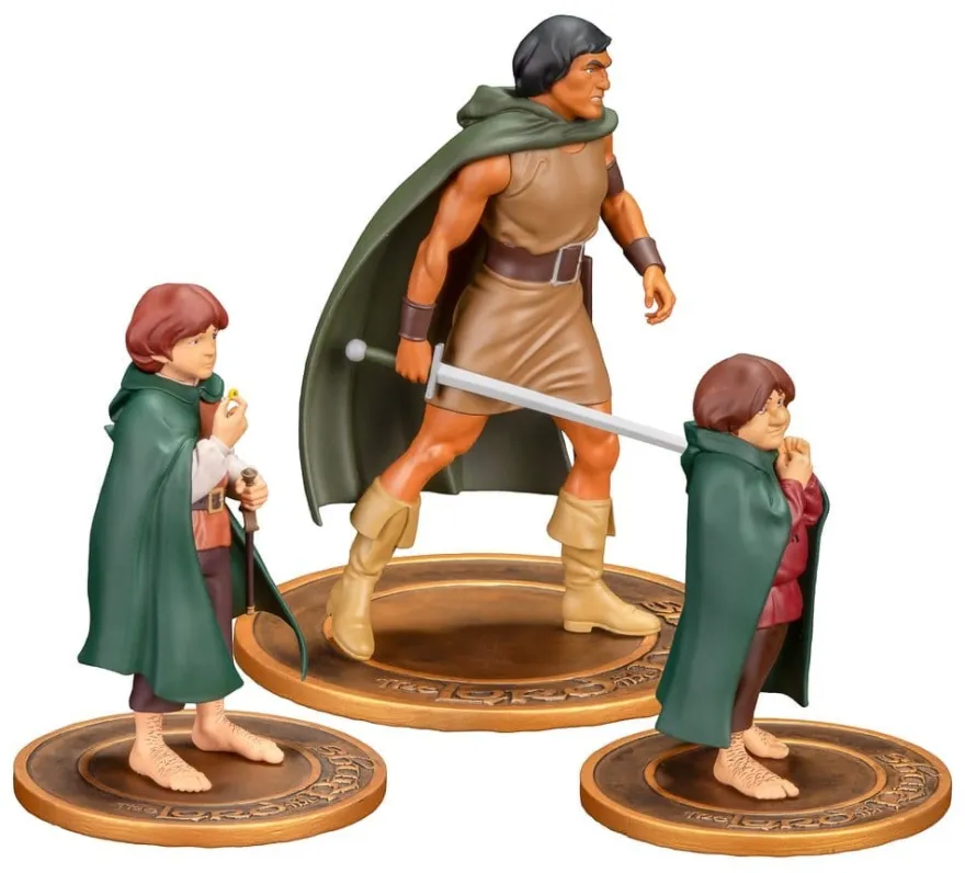 Der Herr der Ringe Animated Film PVC Figuren 3er-Pack Frodo, Aragorn, and Samwise