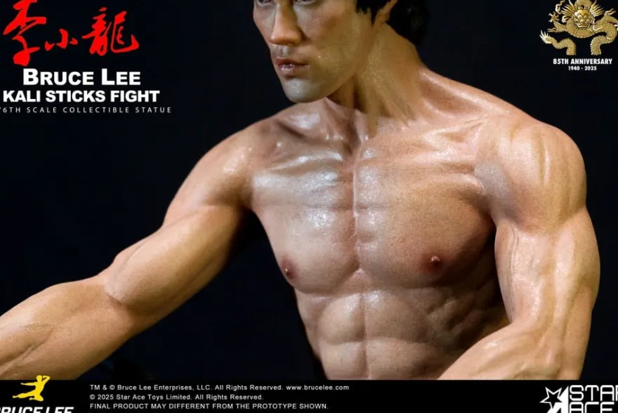 Der Mann mit der Todeskralle Statue 1/6 Bruce Lee Kali Sticks Fight Normal Basement Version 30 cm