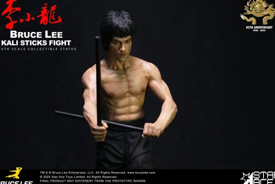 Der Mann mit der Todeskralle Statue 1/6 Bruce Lee Kali Sticks Fight Normal Basement Version 30 cm