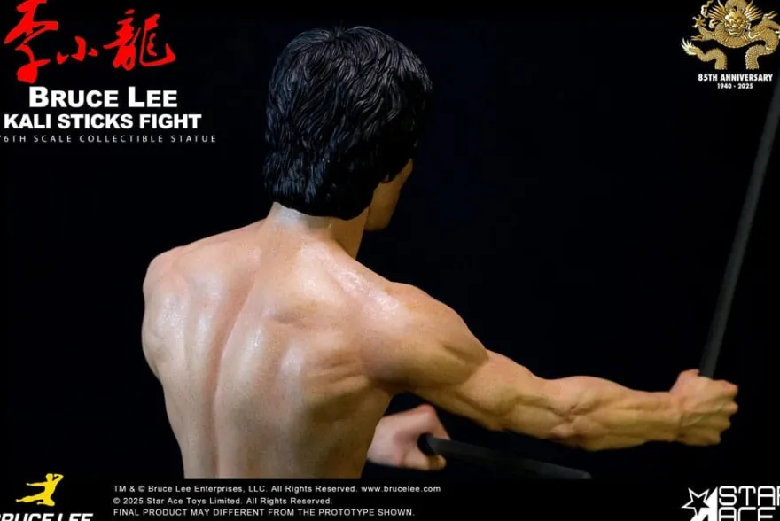 Der Mann mit der Todeskralle Statue 1/6 Bruce Lee Kali Sticks Fight Deluxe Basement Version 30 cm