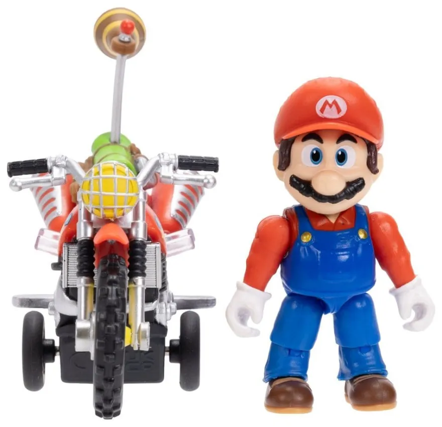 Der Super Mario Galaxy Film Actionfigur mit Rückziehmotorrad Mario 6 cm