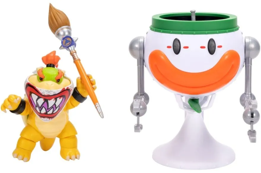 Der Super Mario Galaxy Film Actionfigur Bowser Jr. with Clown Car 13 cm