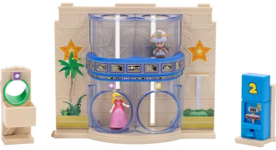 Der Super Mario Galaxy Film Diorama mit 2 Minifiguren Sternentor-Galaxie