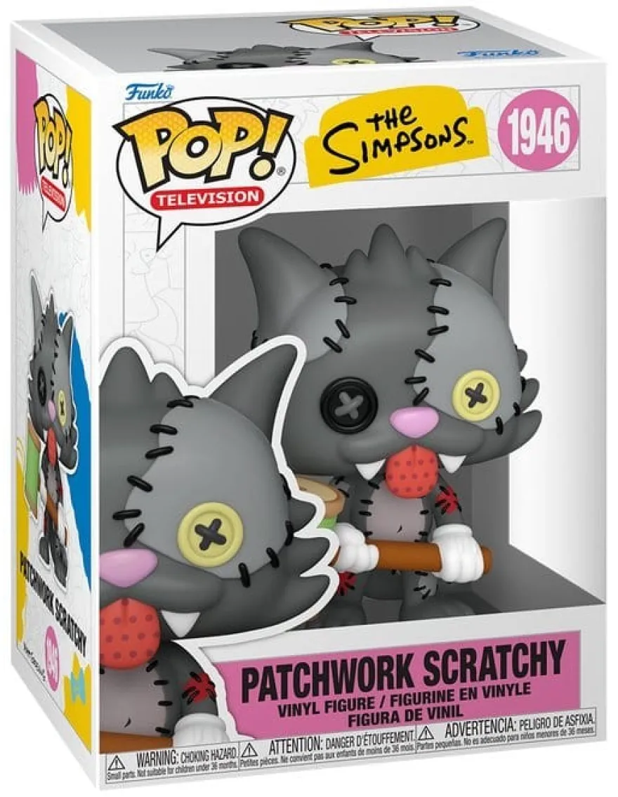 Die Simpsons POP! Animation Vinyl Figur Scratchy Patchwork 9 cm