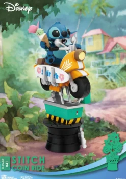 Disney D-Stage PVC Diorama Stitch Coin Ride 16 cm