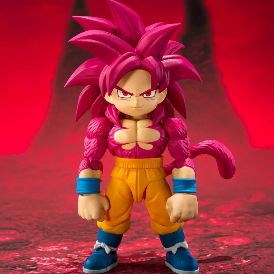 Dragon Ball Daima S.H.Figuarts Actionfigur Son Goku Super Saiyan 4 Mini 8 cm