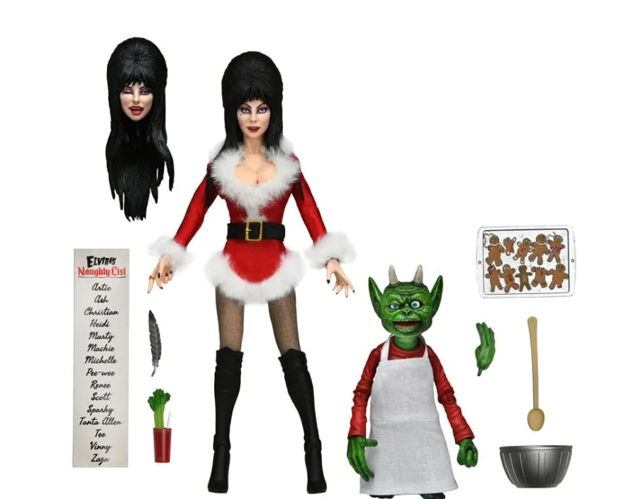 Elvira, Mistress of the Dark Clothed Actionfigur Very Scary Xmas Elvira 20 cm