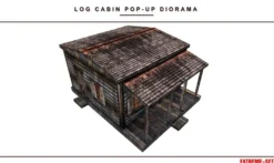 Extreme Sets Log Cabin Pop-Up Diorama 1/12
