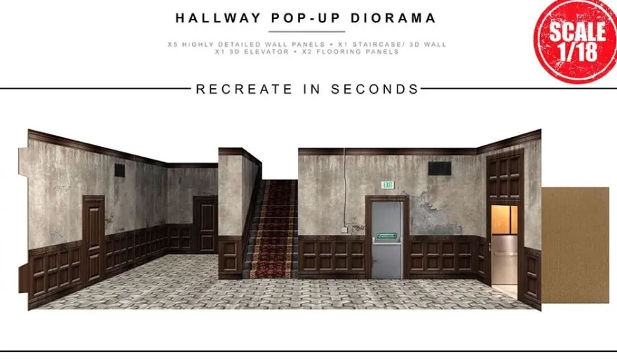 Extreme Sets Pop-Up Diorama Hallway Set 1/18