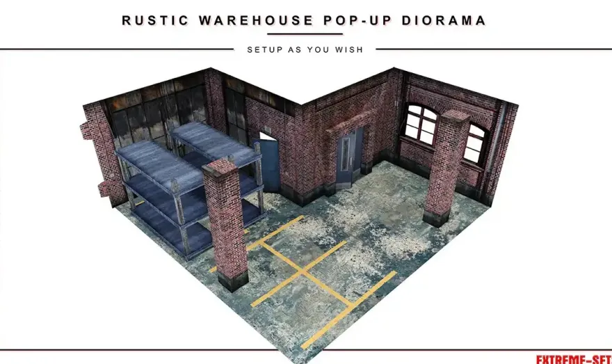 Extreme Sets Rustic Warehouse Pop-Up Diorama 1/12