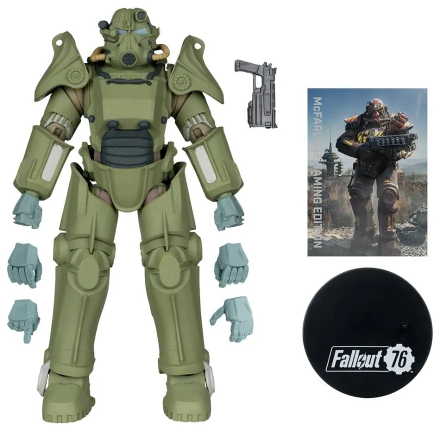 Fallout 76 Gaming Edition Actionfigur T-45 Military Armor (Red Platinum Edition) 20 cm
