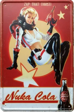 Fallout Me­tall­schild Nuka Cola Girl