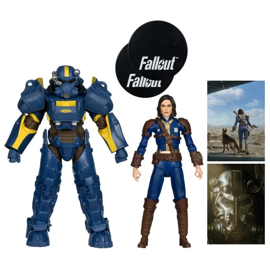 Fallout 4 Statuen 2er-Pack T-60 Vault Tec & Sole Survivor 18 cm