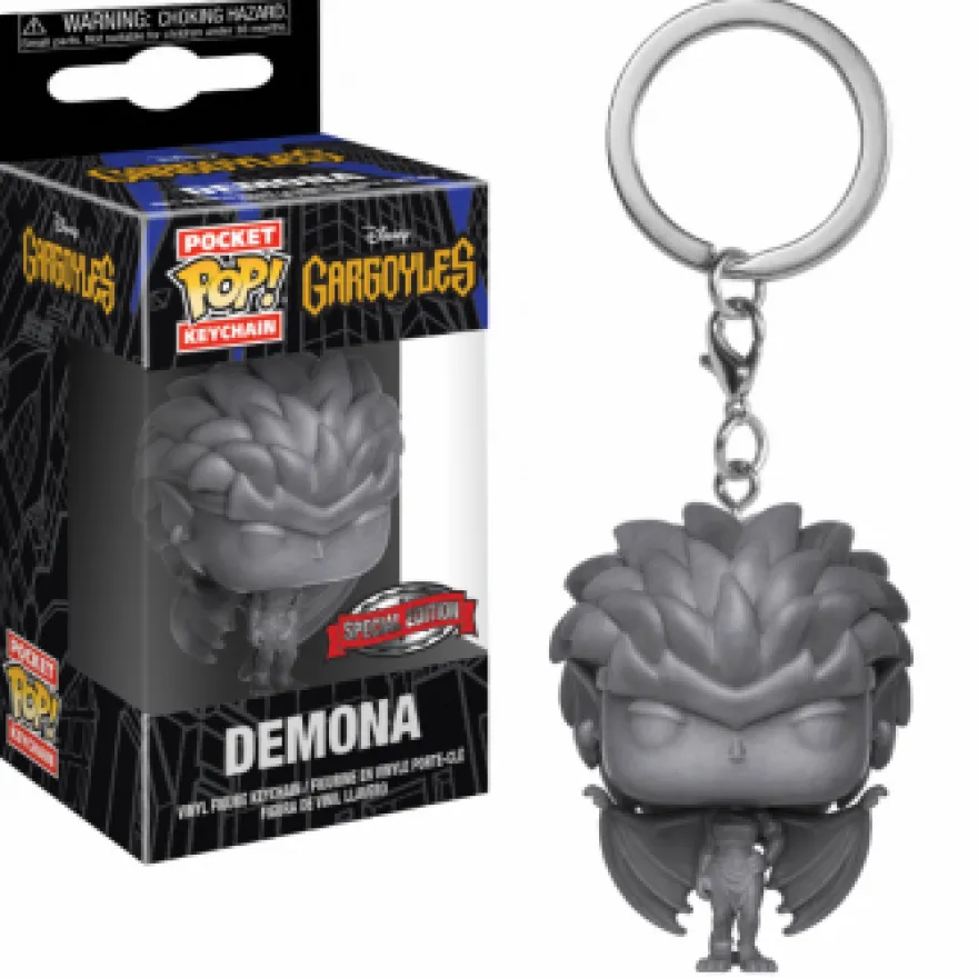 Gargoyles Pop! Pocket Keychain Vinylfigur Demona (in Stone) Exclusive