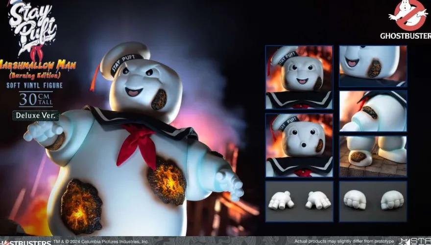 Ghostbusters Soft Vinyl Statue Stay Puft Marshmallow Man Burning Deluxe 30 cm