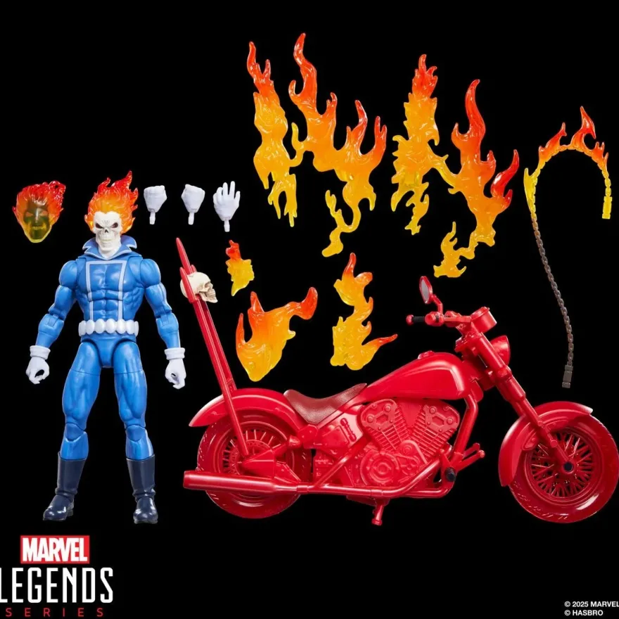 Ghost Rider Marvel Legends Series Johnny Blaze 6-Inch Actionfigur with Motorcycle