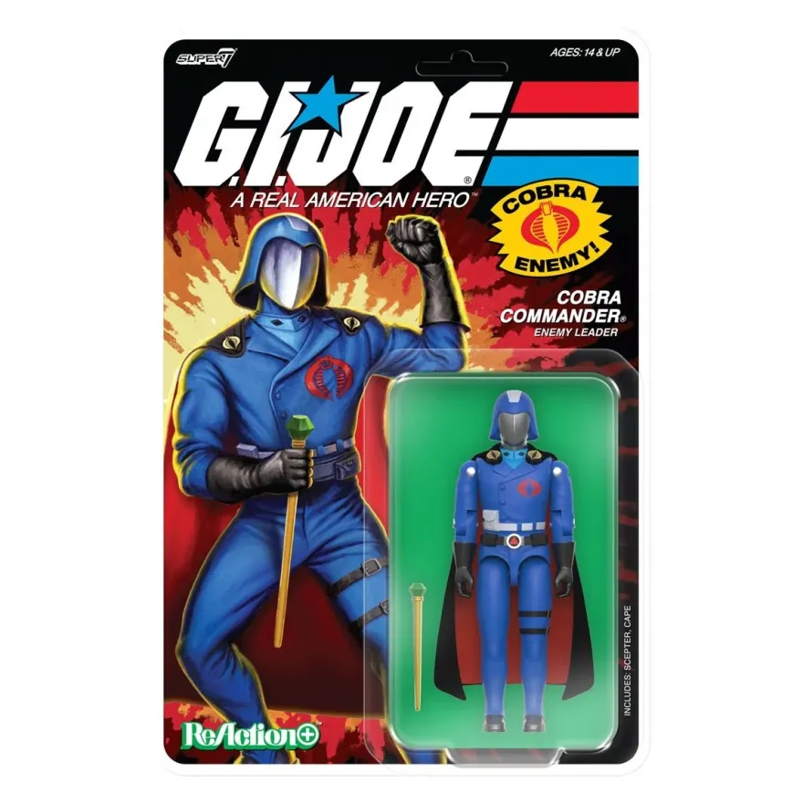 G.I. Joe ReAction+ Wave 6 Cobra Commander (Movie, Black Cape)