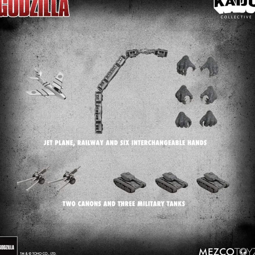Godzilla (1954) Kaiju Collective Actionfigur Godzilla - Black & White Edition